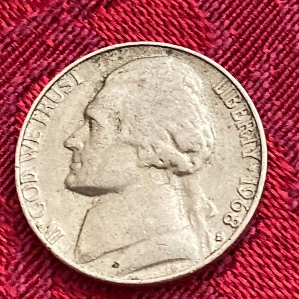 Vintage 1968 D Nickel USA